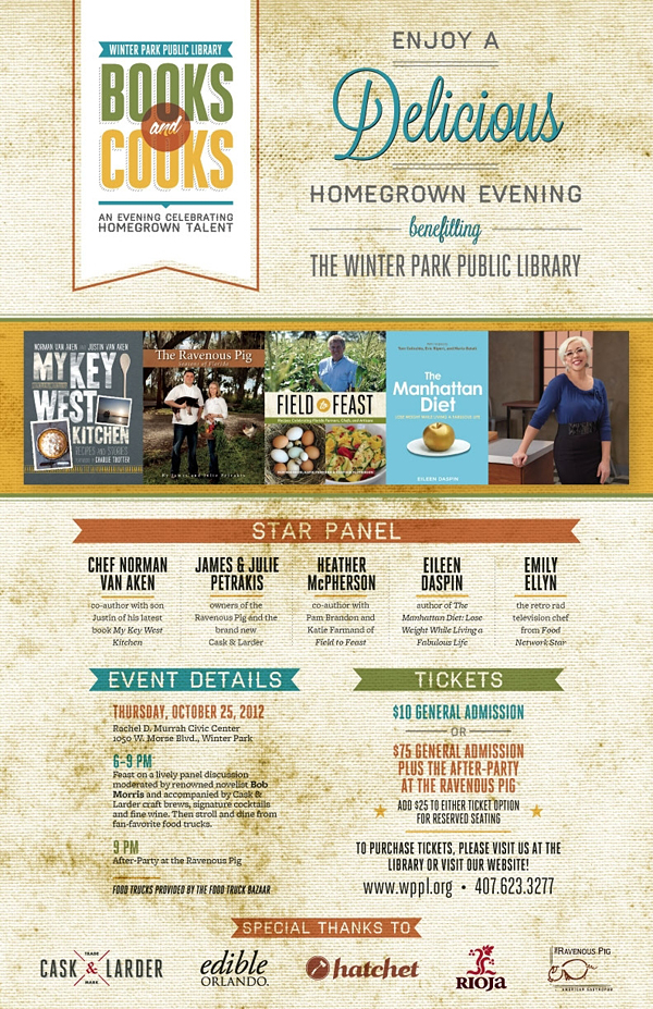 Books and Cooks - An Evening Celebrating Homegrown Talent
