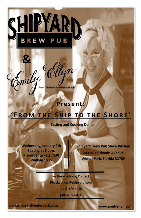 Emily Ellyn Shipyard Beer cooking demo